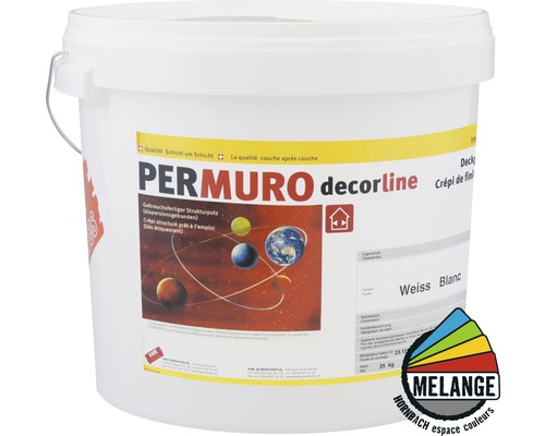 Crépi de finition KABE Permuro decorline à faire mélanger dans le coloris souhaité ribé plein 1.0 mm-0