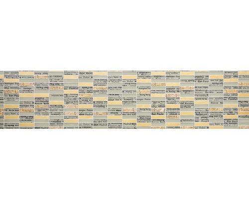 Carreaux de mosaïque avec noms de villes