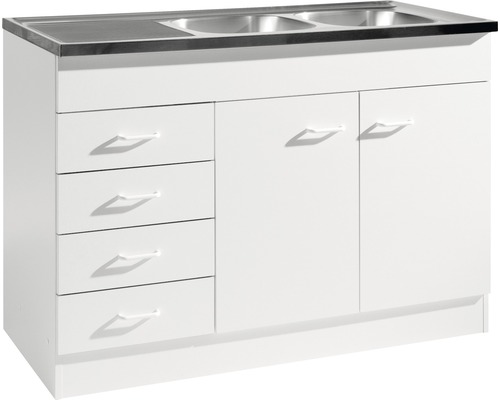 Spülenschrank Held Möbel 120x60 cm 956.8001 - HORNBACH weiss