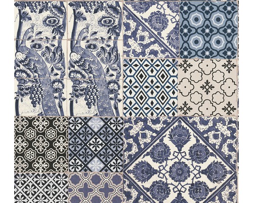 Papier peint intissé 36923-2 Metropolitan Carreau lilas-beige Motif de différents carreaux décoratifs avec des motifs géométriques et floraux