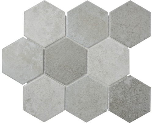 Mosaïque en céramique CIM HX9 cm 25,6x29,5 cm Carreaux hexagonaux en grès cérame