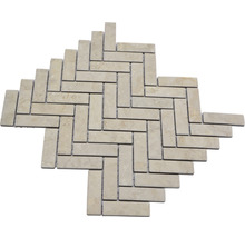 Naturstein Mosaikfliese im Fischgrätmuster