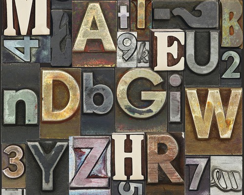 Panneau autocollant Pop.up 30069-1 lettres marron Divers caractères en plomb avec des lettres et des chiffres