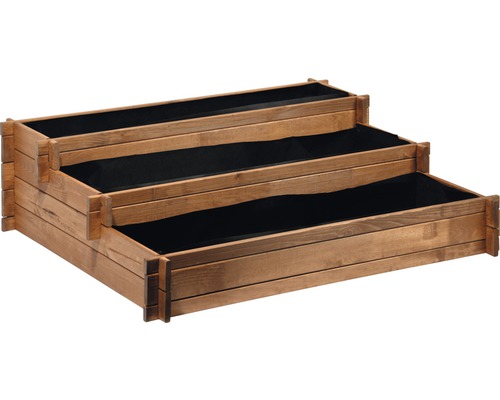 Jardinière à herbes aromatiques à trois niveaux en bois