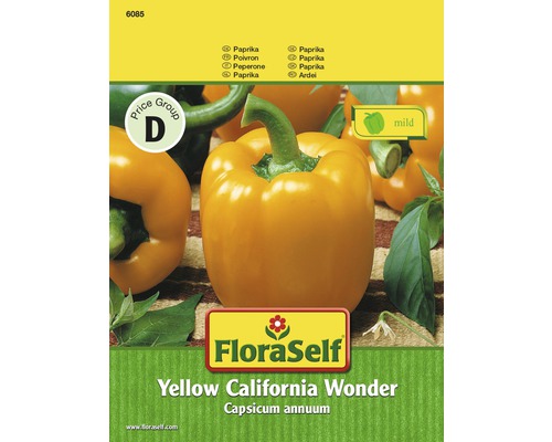 Poivron 'Yellow Californai Wonder' FloraSelf semences stables semences de légumes