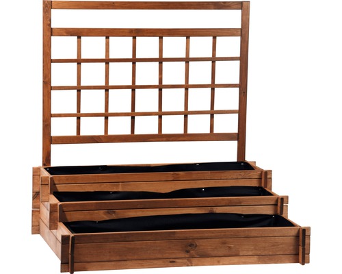 Jardinière en bois avec treillis pour le jardin