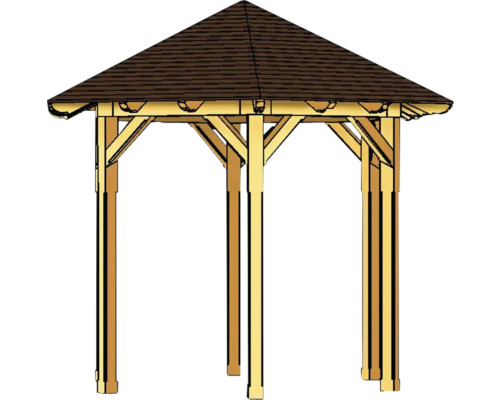 Pavillon de jardin en bois avec toit