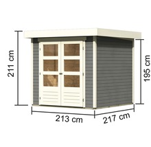 Armoire de jardin avec dimensions 211 x 213 x 217 cm