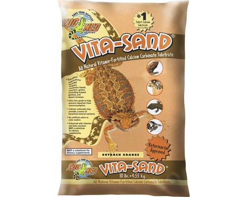 Substrat ZOO MED Vita-Sand Outback Org 4,5 kg Zoo Med Vita-Sand All Natural Vitamin-Fortified Calcium Carbonate Substrat, 4,55 kilogrammes