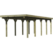 Holzcarport mit mehreren Stellplätzen