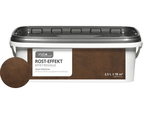 Peinture effet rouille Style Color dans un seau
