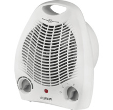 Weisser Elektroheizer mit Ventilator und Tragegriff
