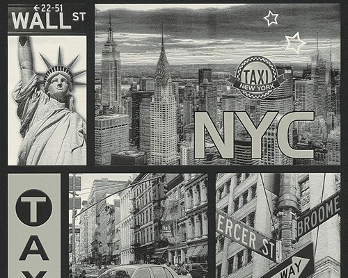 Papier peint 30045-2 Boys & Girls 6 New York noir blanc