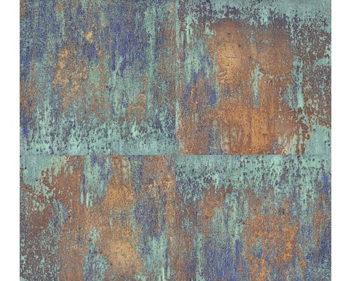 Papier peint intissé 36118-1 Neue Bude 2.0 dalles en béton Gros plan d''une surface métallique rouillée