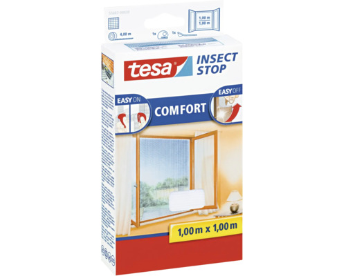 Moustiquaire pour fenêtre tesa Insect Stop Comfort blanc 100x100 cm