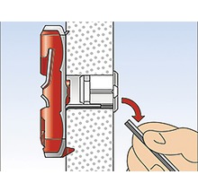Illustration der Installation eines Dämmstoffdübels