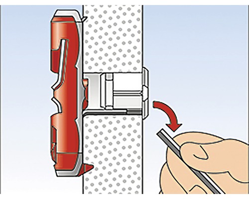 Illustration der Installation eines Dämmstoffdübels
