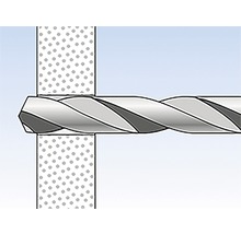 Bohrer bohrt durch Material