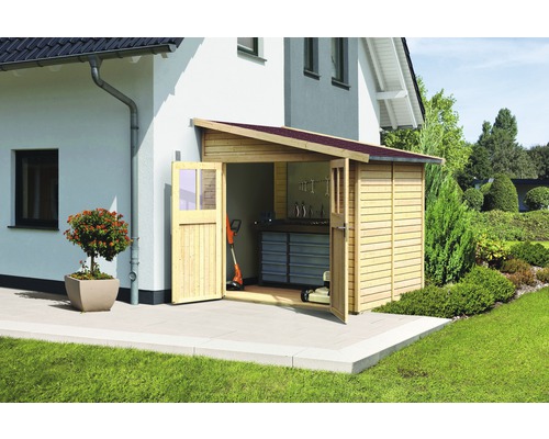 Gartenhaus Karibu Selbitz 2 255 x 232 cm natur