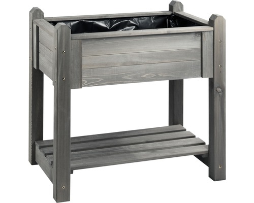 Jardinière surélevée en bois avec espace de rangement