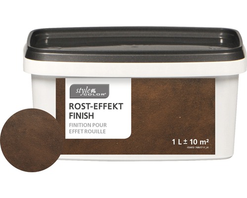 Lasure murale StyleColor fintion EFFET ROUILLE noire 1 l Style Color Finition aspect rouille, 1 litre