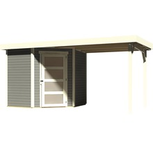 Abri de jardin avec carport intégré