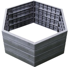 Hochbeet aus Kunststoff in sechseckiger Form