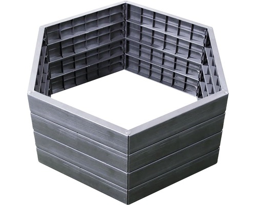 Hochbeet aus Kunststoff in sechseckiger Form