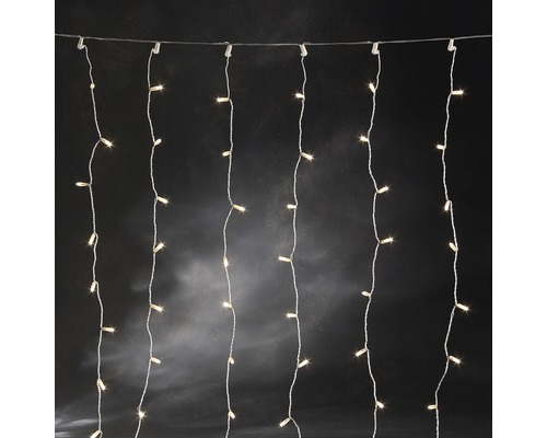 Guirlande lumineuse rideau Micro Konstsmide 200x100 cm 160 ampoules blanc chaud Rideau lumineux avec lumières LED pour l''intérieur