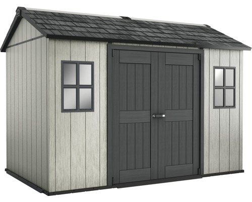 Gartenschuppen mit Doppeltür und Fenstern