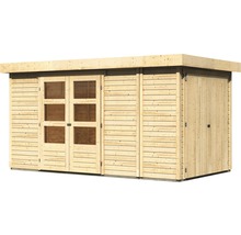 Holzgartenhaus mit Fenster und Doppeltür