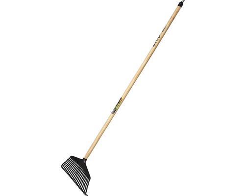 Kunststoff-Laubbesen for_q 38 cm Laubbesen mit Holzstiel und Kunststoffkopf