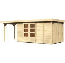 Holzgartenhaus mit Vordach und Doppeltür