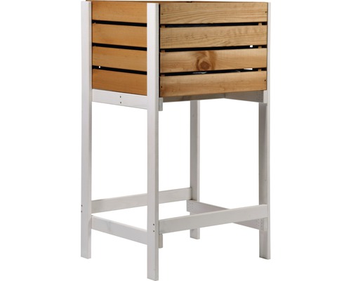 Jardinière surélevée sur pilotis 49x42x90.5 cm marron lasuré
