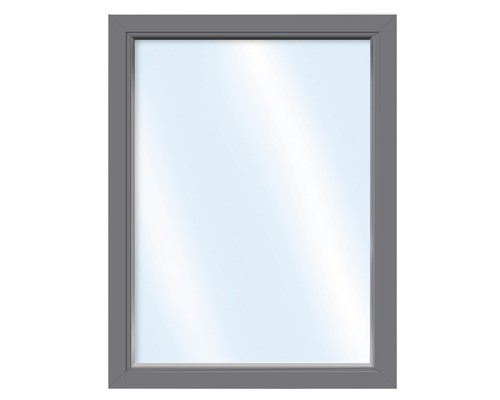 Élément fixe de fenêtre en plastique ARON Basic blanc/anthracite 700x1900 mm 2x verres de sécurité trempés