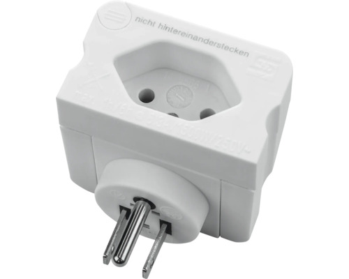 Adaptateur de voyage Protection (type F, CEE 7/7) >Prise femelle UK, Fiche  Suisse (typ GOOBAY - La Poste