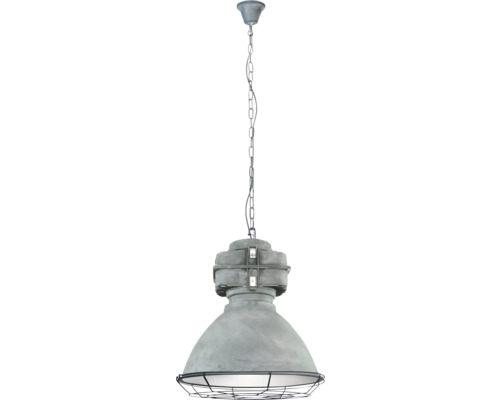 Suspension avec chaîne et abat-jour avec cage de protection