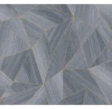 Papier peint avec motif graphique triangulaire imitation bois