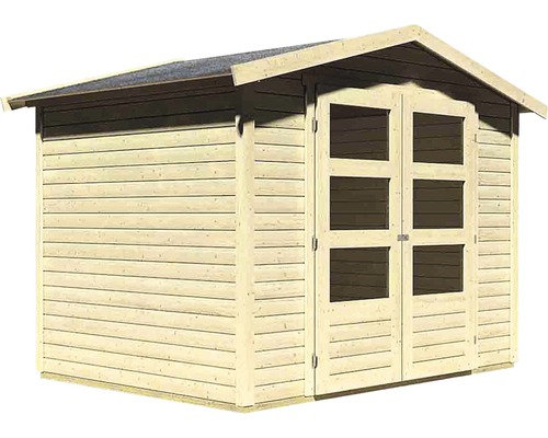 Abri de jardin en bois avec double porte