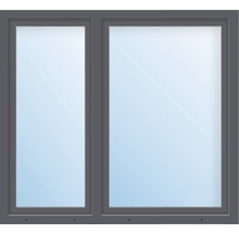 ARON Basic Kunststofffenster 2-flg. ESG weiss/anthrazit 1200x1700 mm (1/3-2/3)