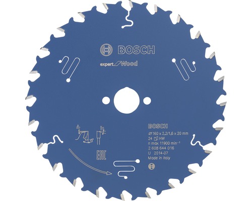 Bosch Kreissägeblatt Expert Wood 160x20 mm Z 24