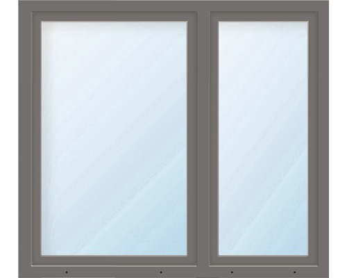 Kunststofffenster 2.Flg. ARON Basic weiss/anthrazit 1550 x 1700 mm 2/3-1/3 2x ESG