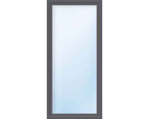 Porte-fenêtre plastique ARON Basic blanc/anthracite 800x2000 mm DIN gauche 2x verres de sécurité trempés