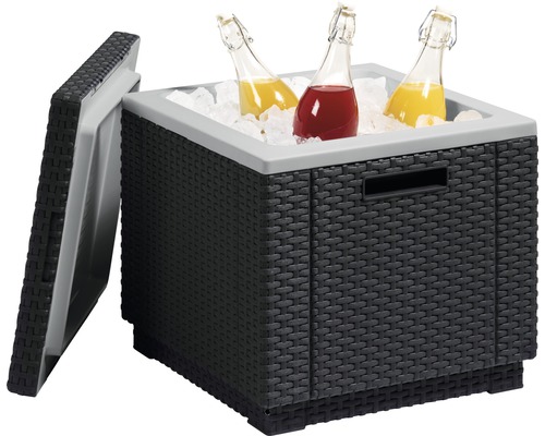 Gefüllte Kühlbox aus Rattan mit Deckel