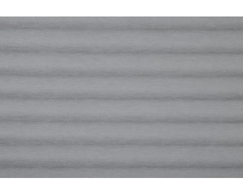 Nahaufnahme einer grauen Plisseejalousie