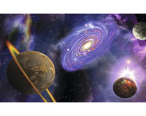 Papier peint panoramique intissé planètes 312 x 219 cm