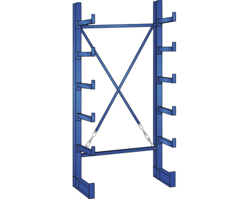 Étagère cantilever K 1000 étagère de base unilatérale 200x125 cm capacité de charge 2400 kg