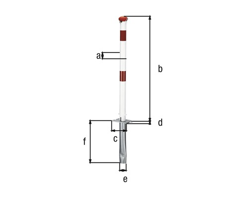 Poteau avec dimensions