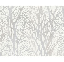 Papier peint intissé 30094-1 Attractive 2 forêt blanc argent