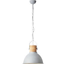Hängelampe mit Kette und Holzdetail